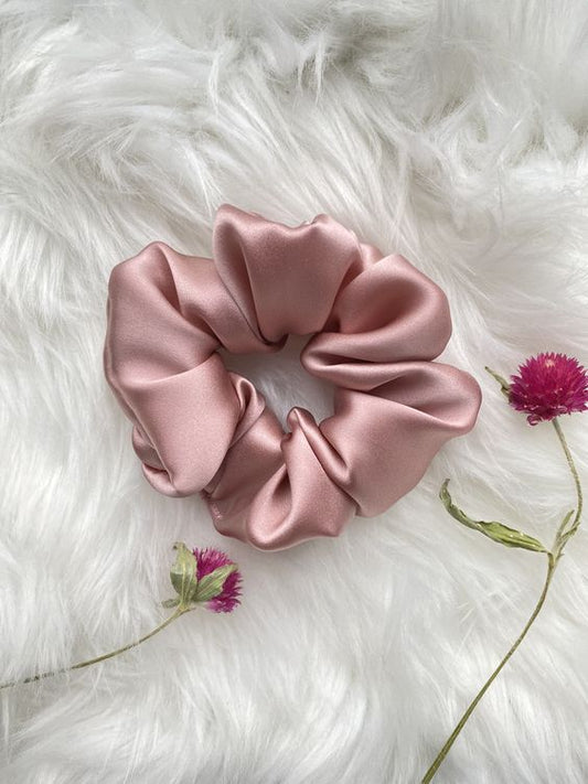 Blush Satin Scrunchie