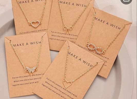 Make a Wish" Dainty Necklace Set